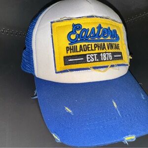 Blue and White Trucker Hat